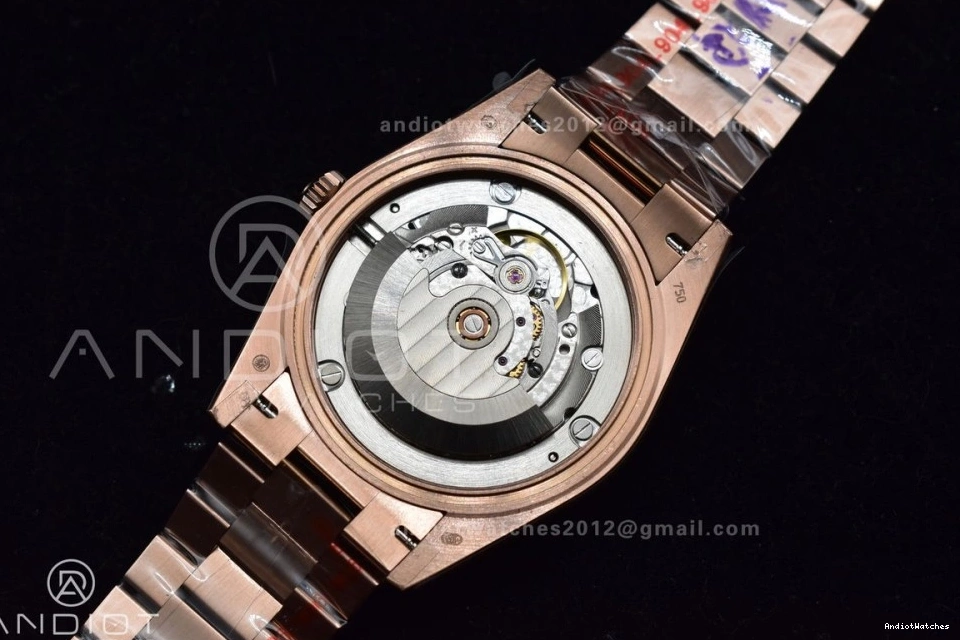 DayDate Markers FashionForward Steel Bracelet RG Roman V 904L on Tungsten GMF President 40 Weighted Dial 709 A2836 Green 1026